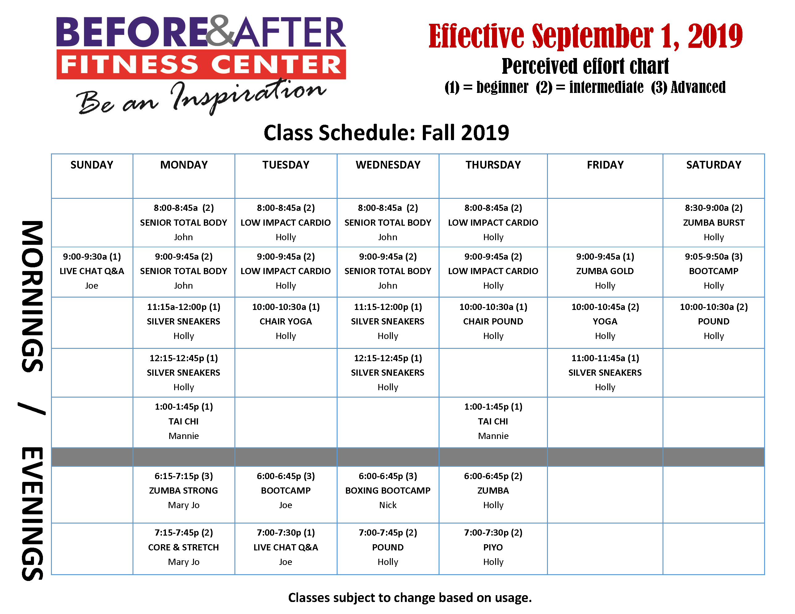 class-schedule